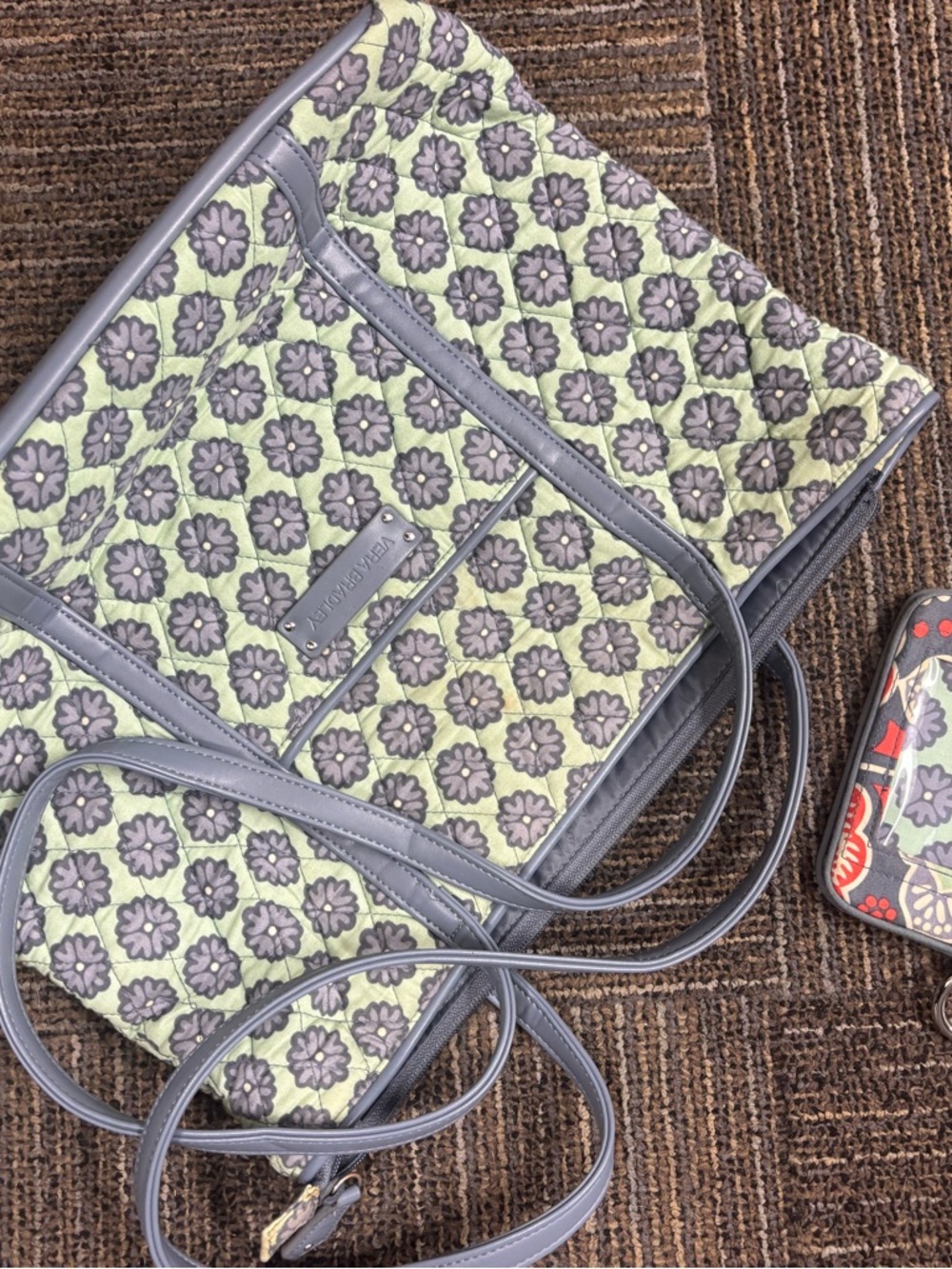 Vera Bradley Shoulder Bag with coordinating snap wallet in Nomadic Blossoms